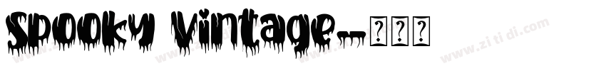 Spooky Vintage字体转换